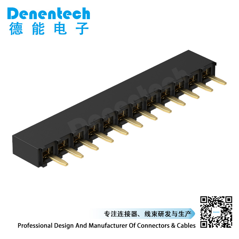 Denentech good quality factory directly 2.54MM female header H5.0MM single row straight female header